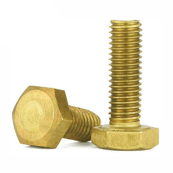 PARAFUSO SEXTAVADO LATÃO 1/4 X 7/8 - 15 PEÇAS