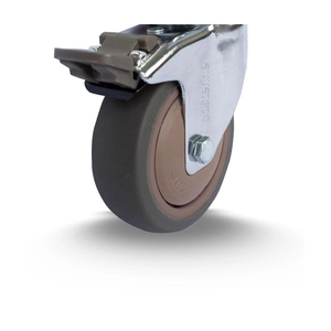 RODÍZIO GIRATÓRIO 63 MM C/FREIO MARROM - CASTERINE