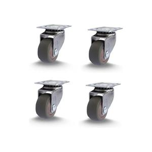 RODÍZIO GIRATÓRIO 63 MM S/FREIO MARROM - CASTERINE