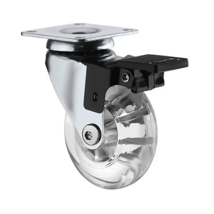 RODÍZIO PRETO 50MM GIRATÓRIO CRISTAL C/ FREIO - COLSON