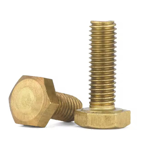 PARAFUSO SEXTAVADO LATÃO M10x40 PASSO 1,5mm-25 PEÇAS