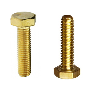 PARAFUSO SEXTAVADO LATÃO M10x40 PASSO 1,5mm-10 PEÇAS