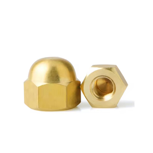 PORCA CALOTA 3/16 LATÃO - 10 PÇ