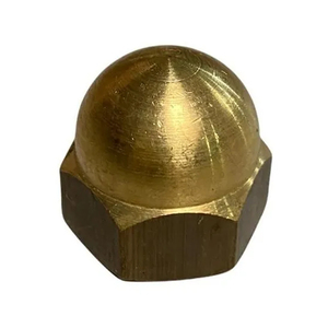 PORCA CALOTA LATÃO 6MM-12PÇ