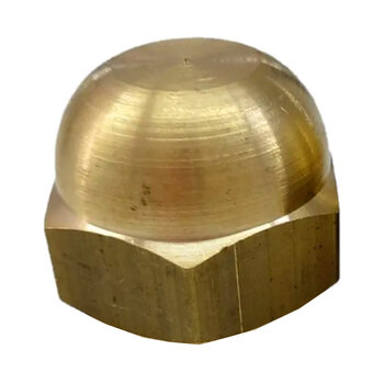 PORCA CALOTA LATÃO 10 MM-10PÇ