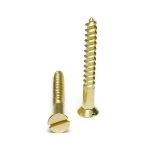 PARAFUSO MADEIRA FENDA LATÃO 3,5 X 45 - 20 PEÇAS