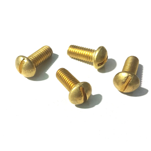 PARAFUSO LATÃO MÁQUINA REDONDA FENDA 5/16X3/4 -20 UNID.