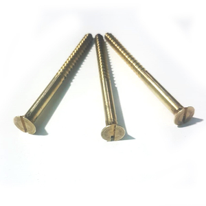 PARAFUSO LATÃO PARA MADEIRA FENDA 6,1X90-12UNID.