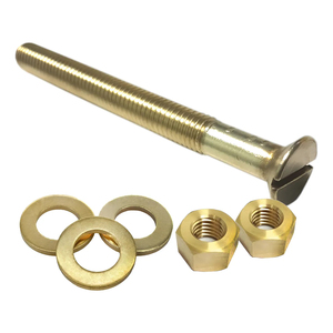 Parafuso Latão Máquina Cab. Chata Fenda 3/8x4-10 Pç