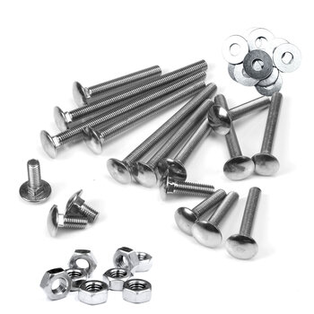 PARAFUSO FRANCES ZINCADO 5/16 X 2 COM PORCA E ARRUELA-100UNID