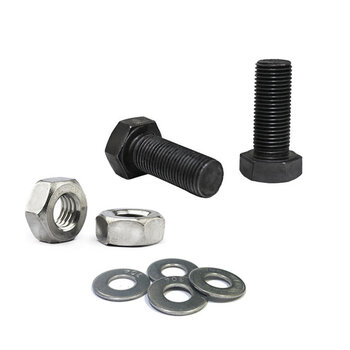 PARAFUSO SEXTAVADO AÇO 8.8 M6X25 COM PORCA E ARRUELA - 100 UNID.