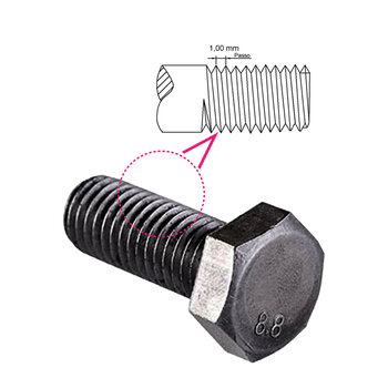 PARAFUSO SEXTAVADO AÇO 8.8 M6X25 COM PORCA E ARRUELA - 100 UNID.