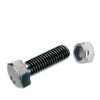 PARAFUSO SEXTAVADO AÇO M8X30 MA COM PORCA TRAVANTE - 100 UNID.